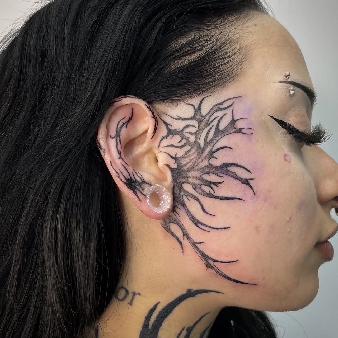 Blackwork & Blackout tattoo artist work by Carol at Yes Electric Tattoo Toronto