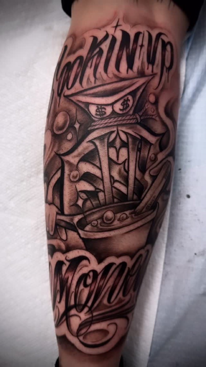 Lettering & Script tattoo artist work by Coop at Yes Electric Tattoo Toronto